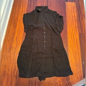 L*Space Black Casual Button-Down Romper